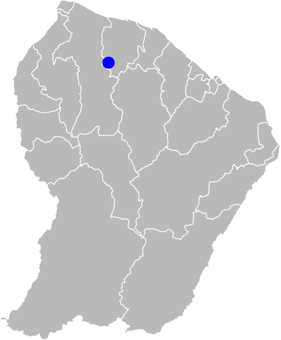 La carte Engoulevent de Guyane