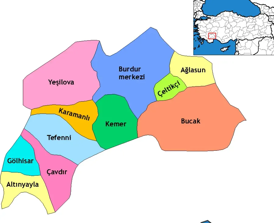 La carte Çeltikçi