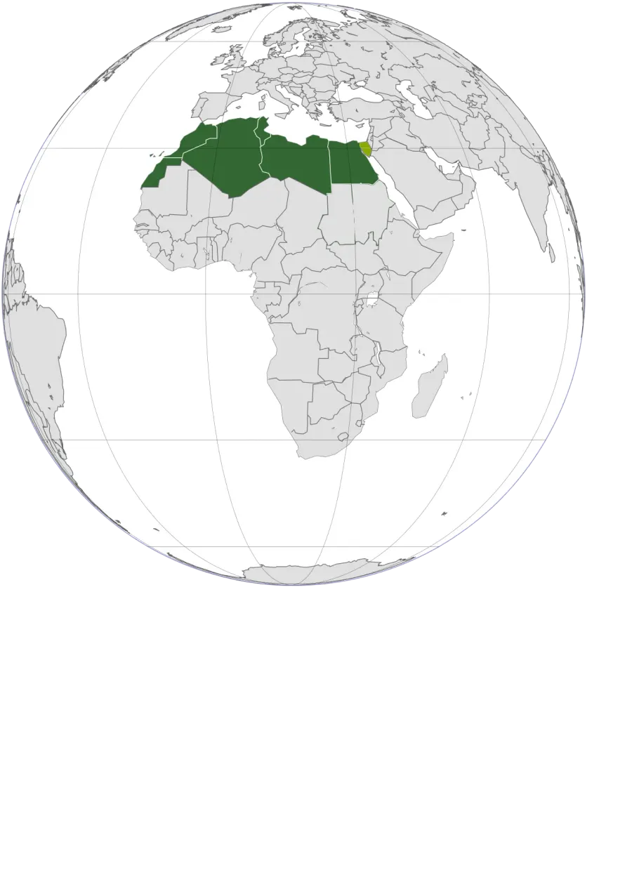 La carte Afrique du Nord