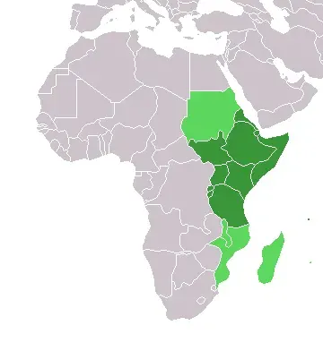 La carte Afrique de l'Est