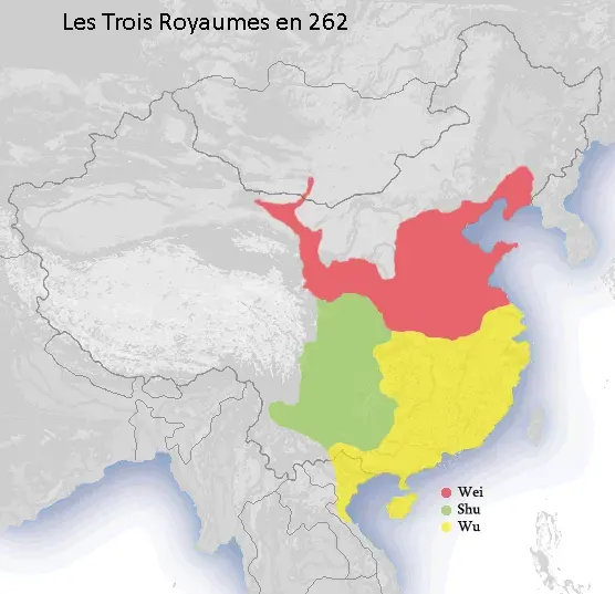La carte Royaume de Wu