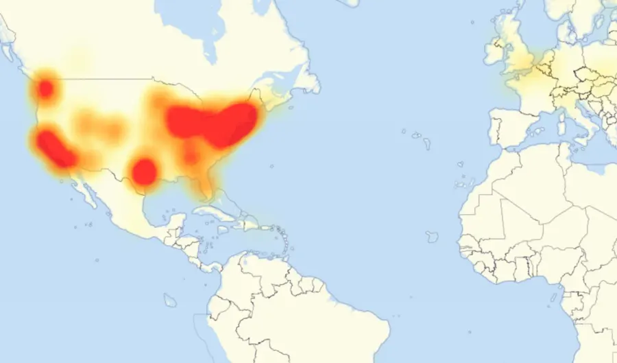 La carte Cyberattaque de 2016 contre Dyn