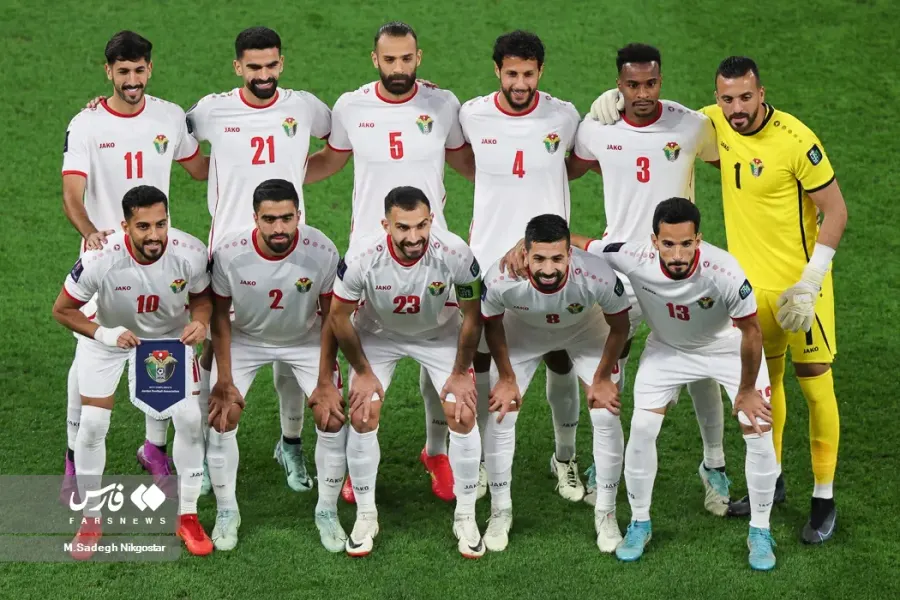 La carte Équipe de Jordanie de football