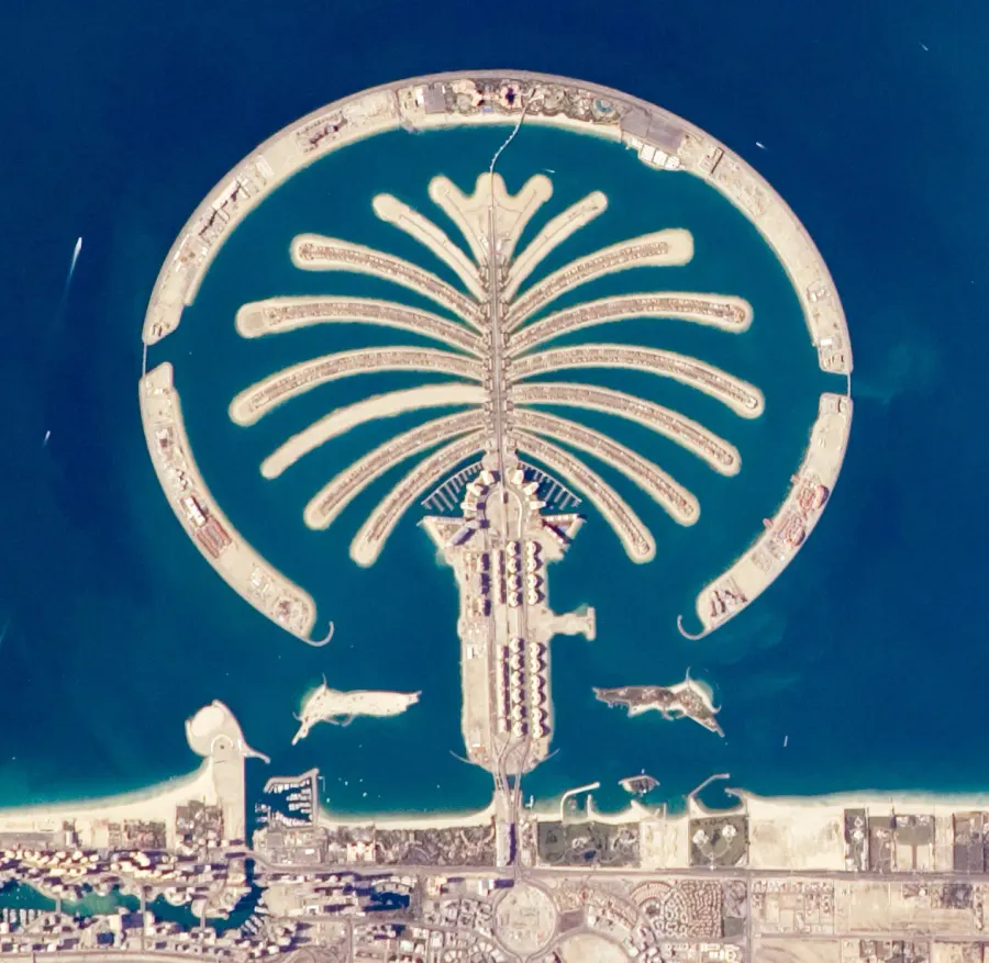 La carte Palm Jumeirah