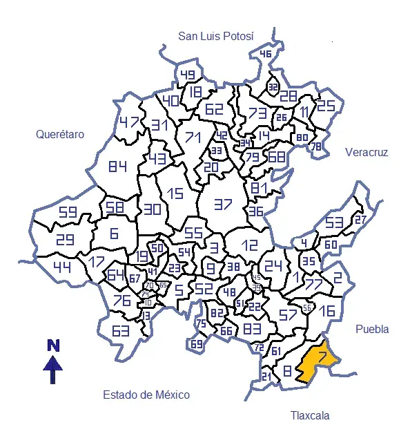 La carte Almoloya