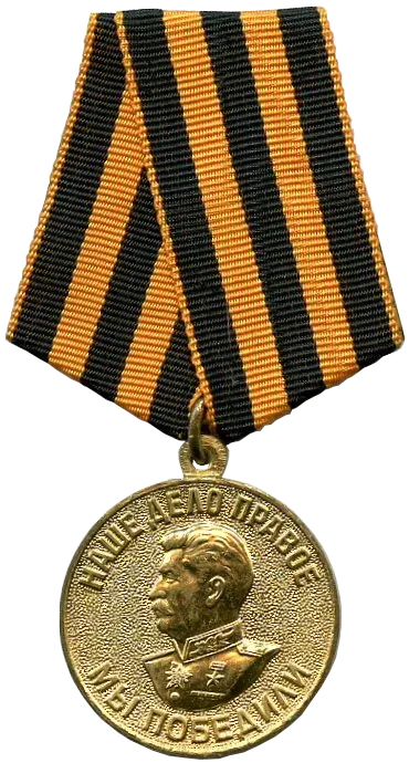 La carte Médaille pour la victoire sur l'Allemagne dans la Grande Guerre patriotique de 1941-1945