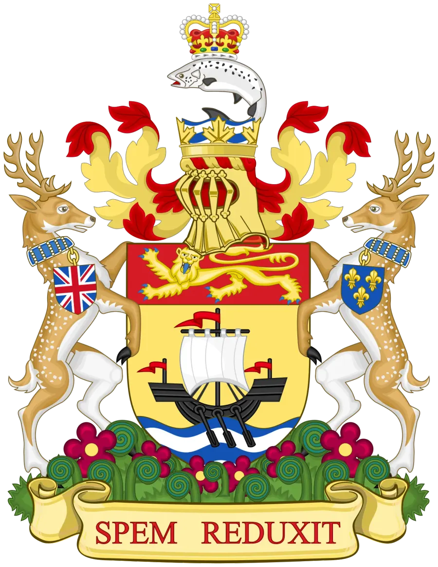 La carte Armoiries du Nouveau-Brunswick