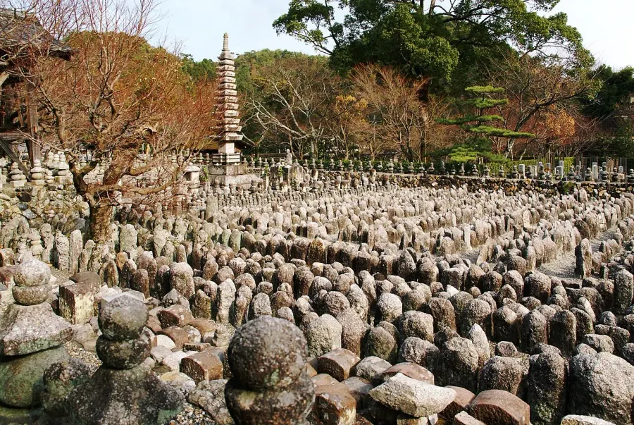 La carte Adashino Nenbutsu-ji