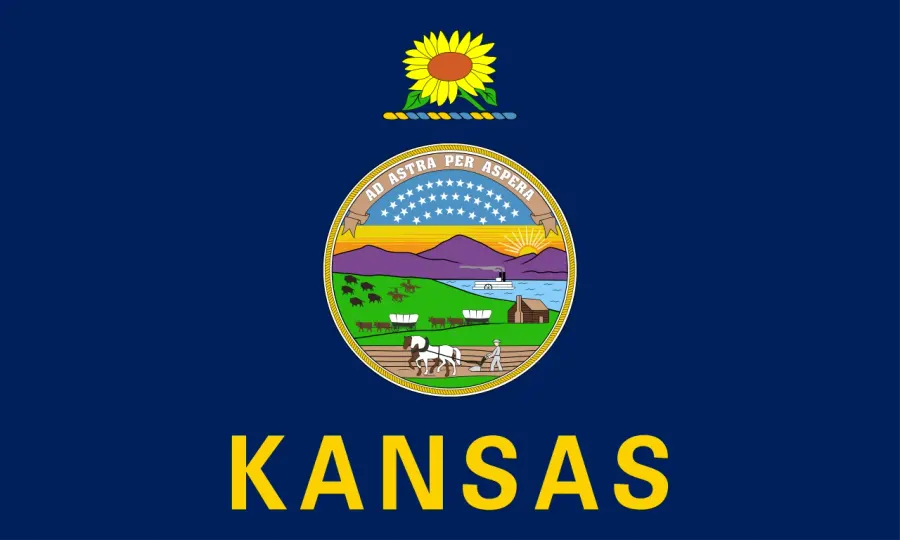 La carte Drapeau du Kansas