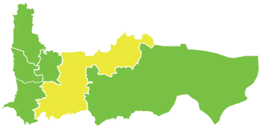 La carte District de Hama