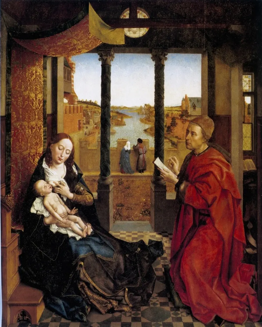 La carte Saint Luc dessinant la Vierge