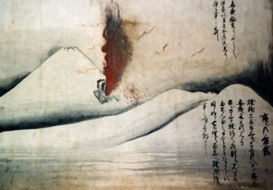 The Hōei eruption card