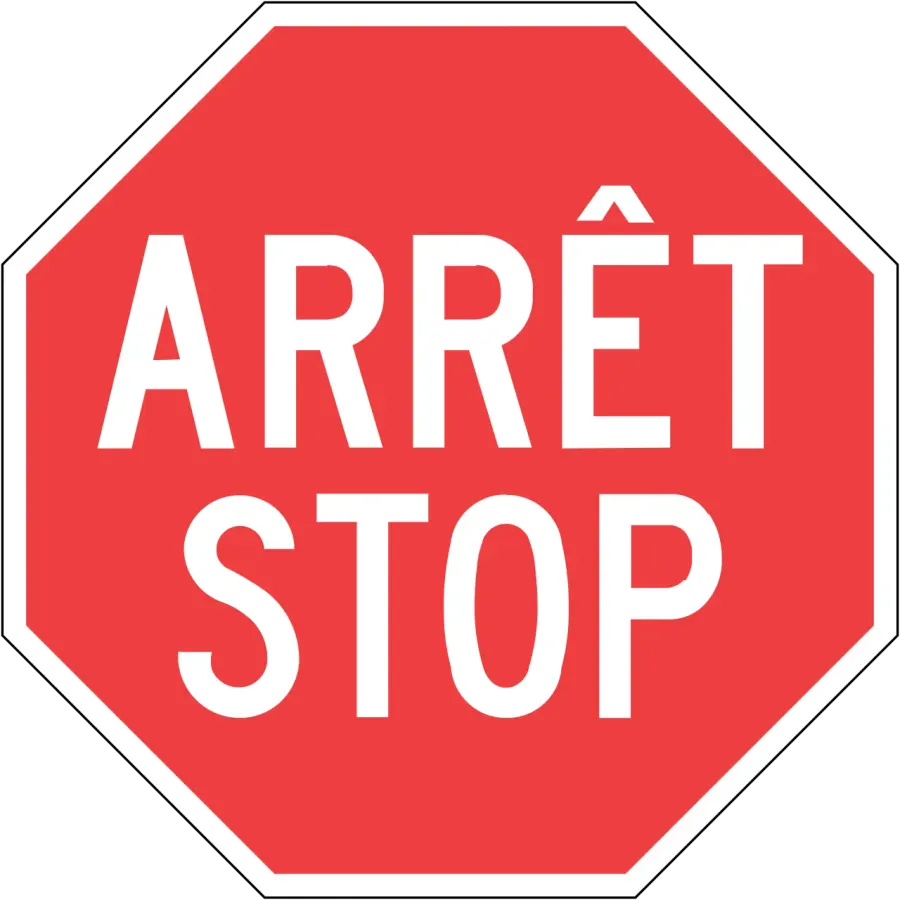 La carte Signalisation routière bilingue