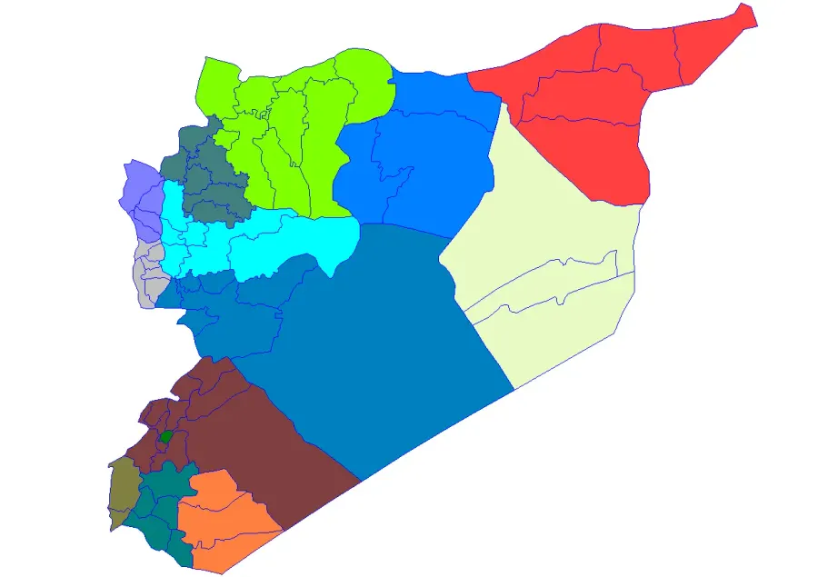 The Districts of Syria card