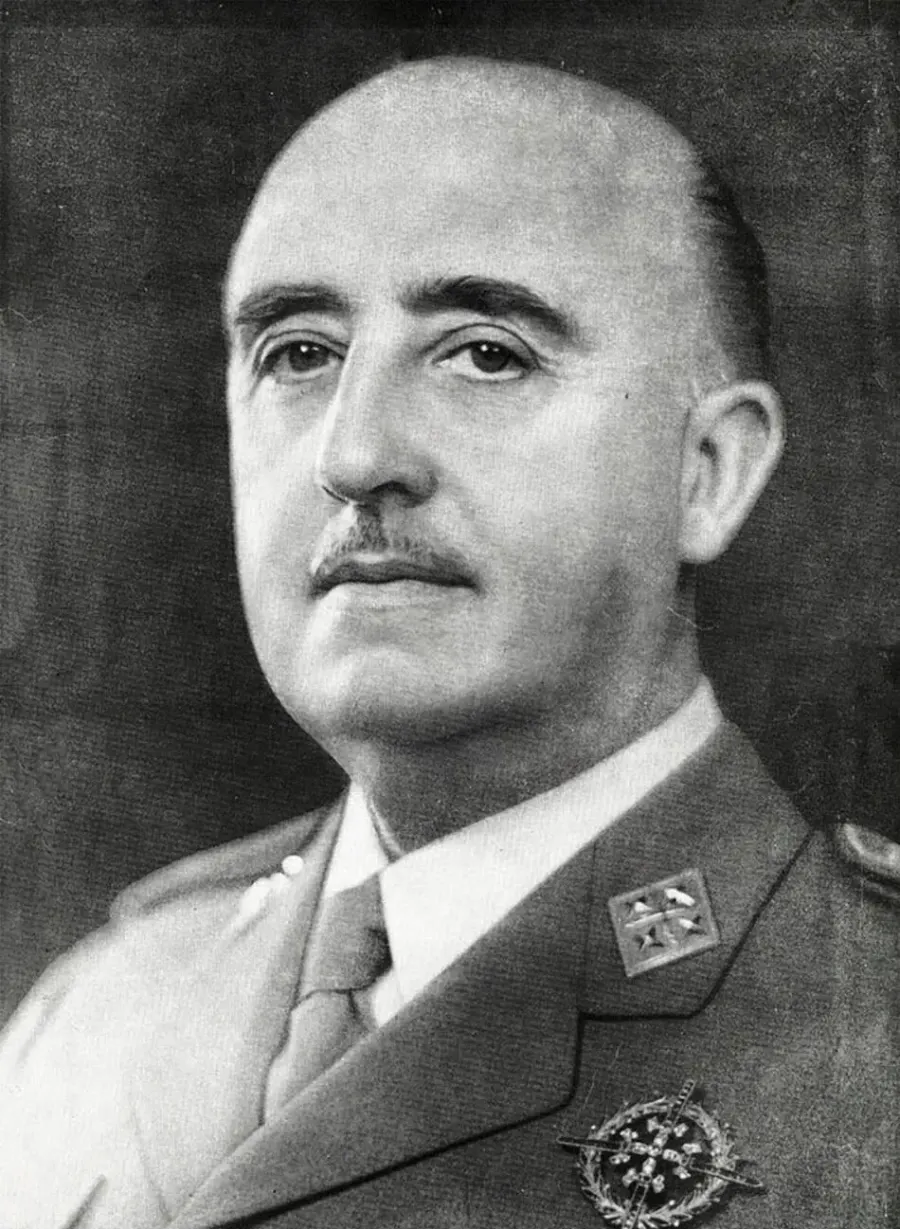 La carte Francisco Franco