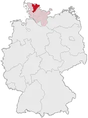 La carte Arrondissement de Schleswig-Flensbourg