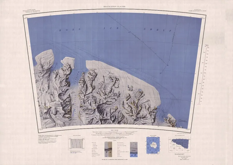 La carte Glacier Shackleton
