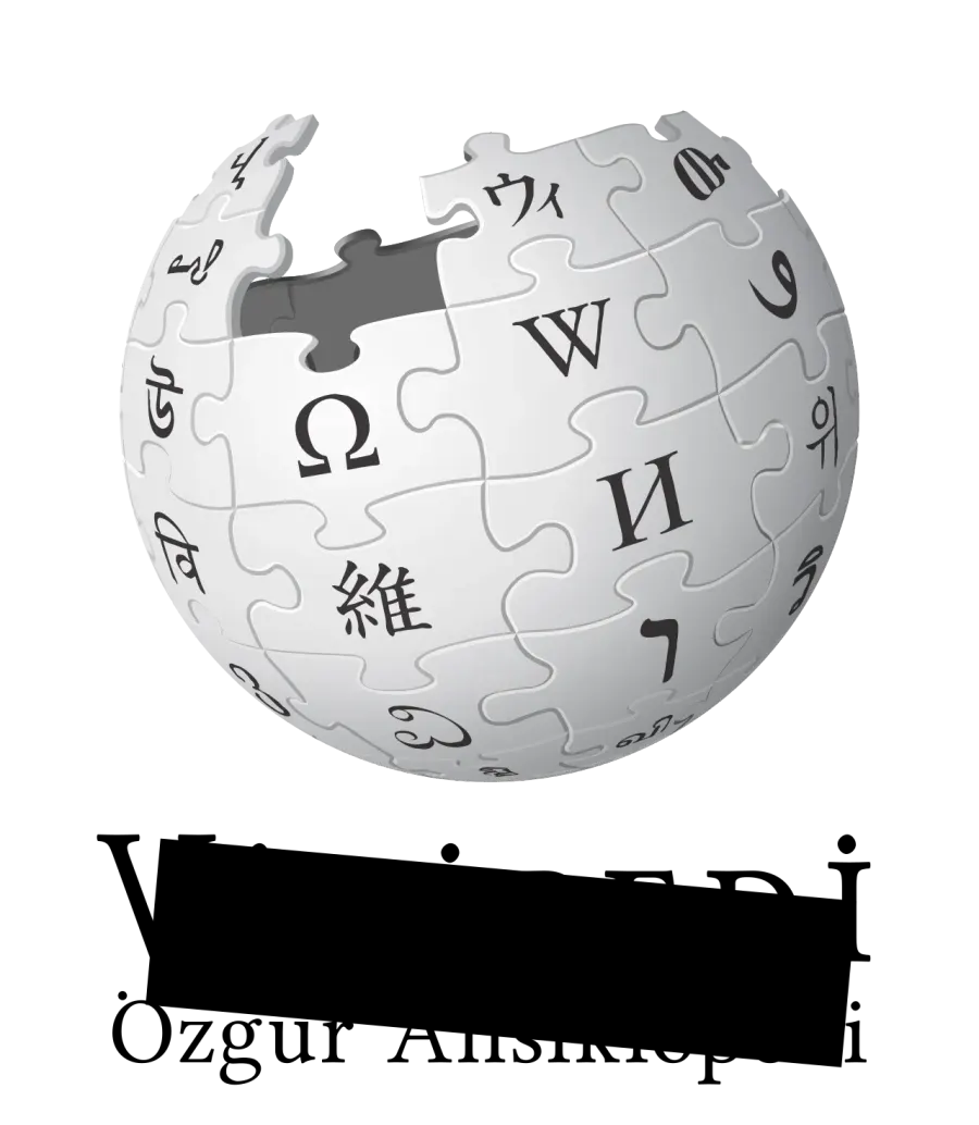 La carte Blocage de Wikipédia en Turquie