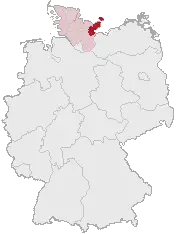 La carte Arrondissement du Holstein-de-l'Est