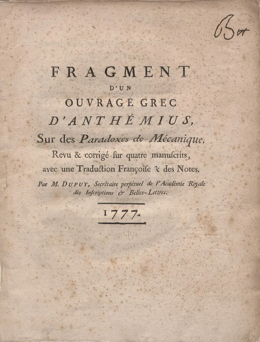 La carte Anthémius de Tralles
