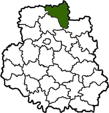 La carte Raïon de Koziatyn