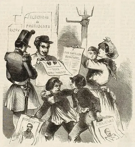 La carte Élection présidentielle française de 1848