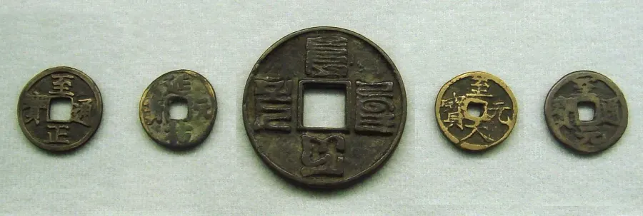 La carte Monnaies de la dynastie Yuan