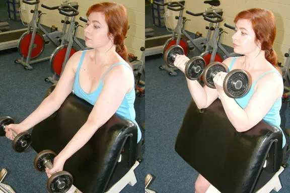 The Biceps curl card