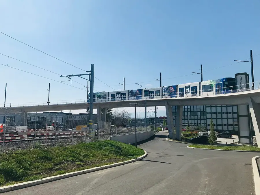 La carte Tramway de Lausanne