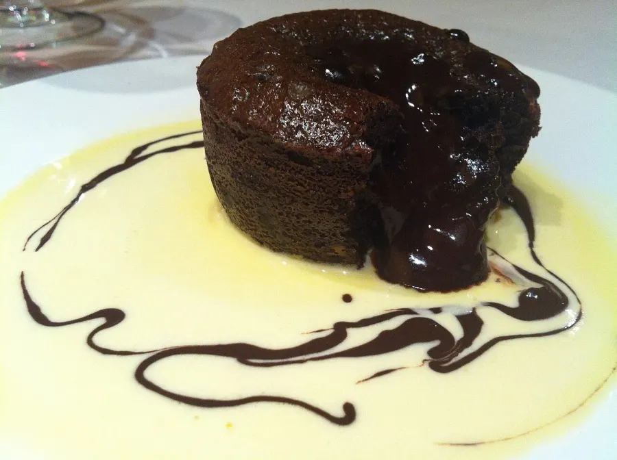 The Molten chocolate cake card