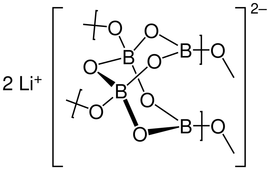La carte Tétraborate de lithium