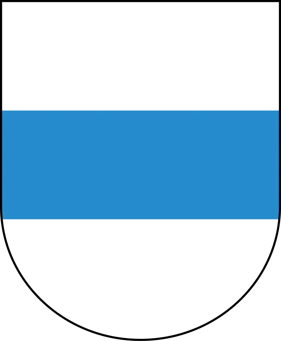 La carte Drapeau et armoiries du canton de Zoug