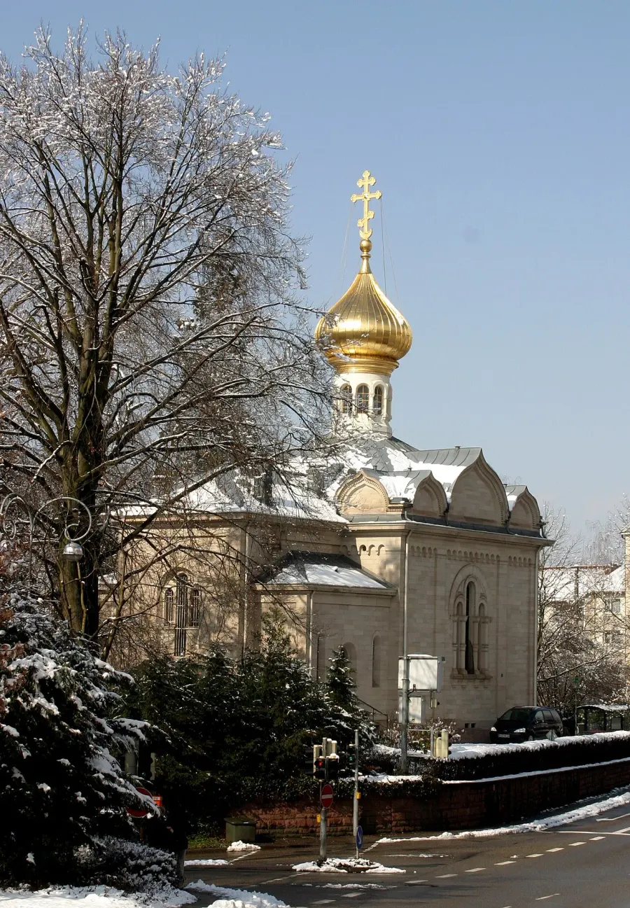 La carte Église russe de Baden-Baden