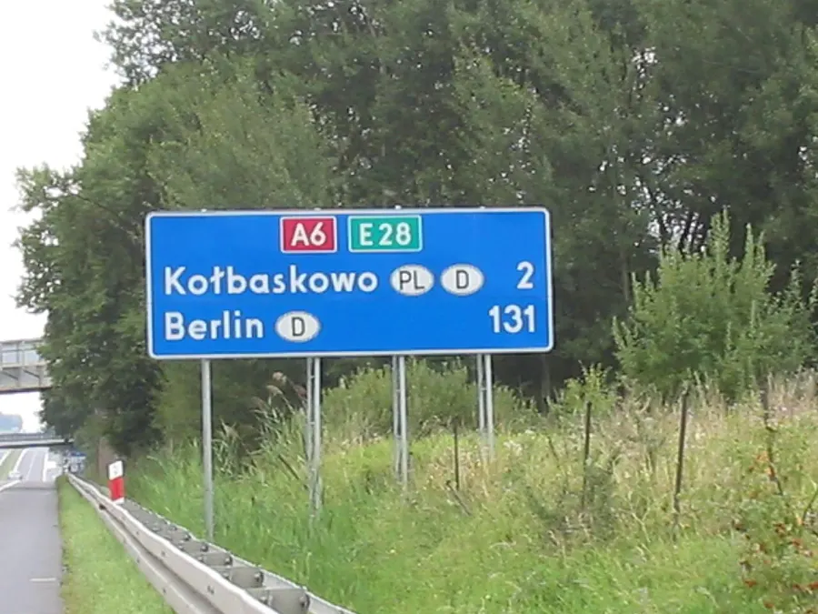 La carte Route européenne 28
