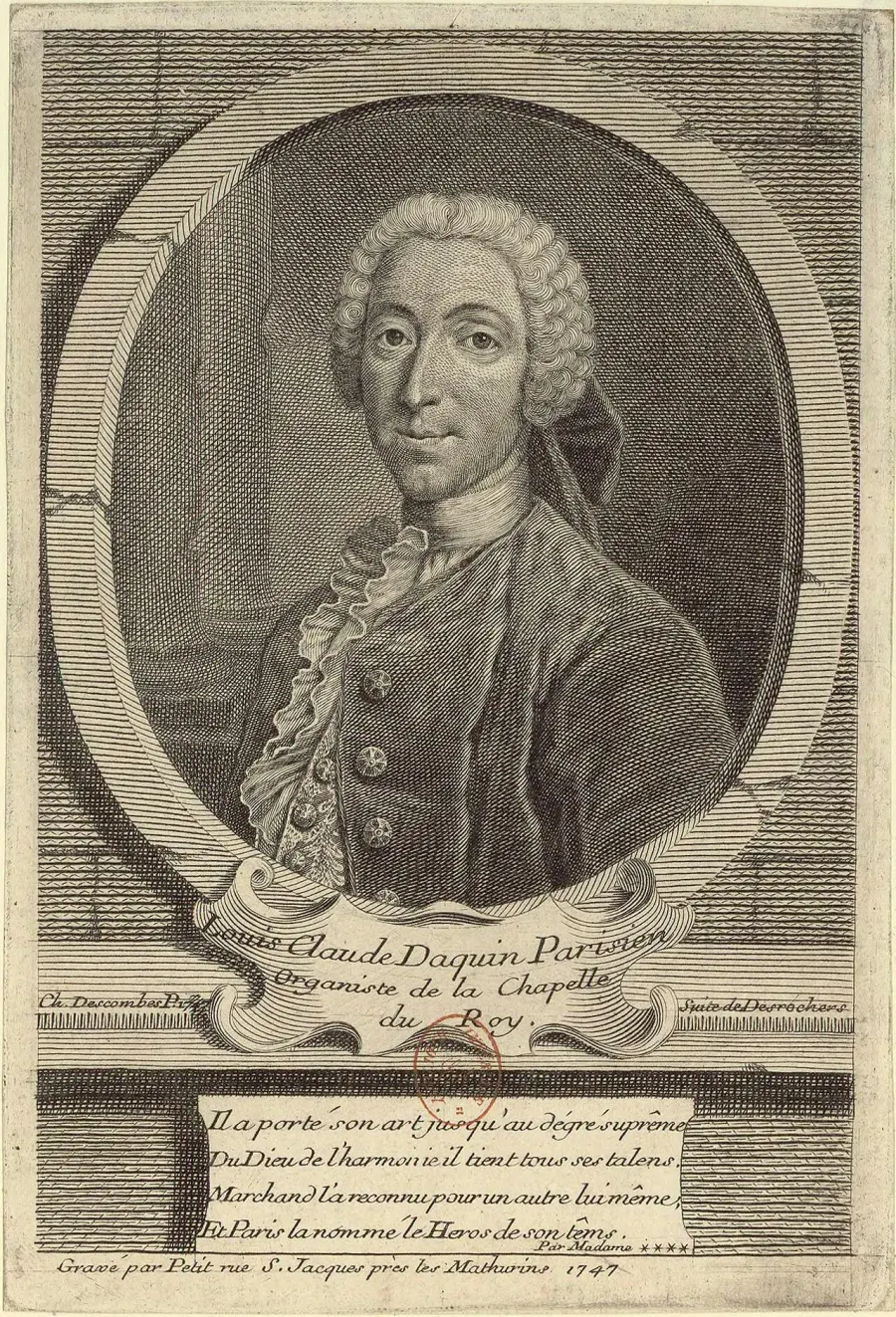 La carte Louis-Claude Daquin