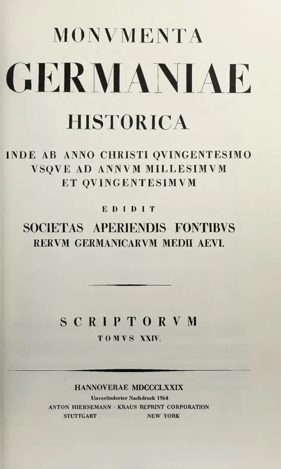 La carte Monumenta Germaniae Historica