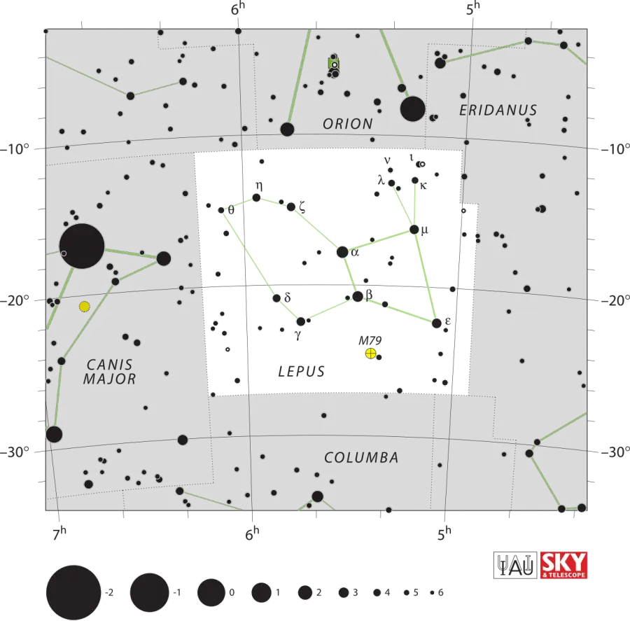 La carte Mu Leporis