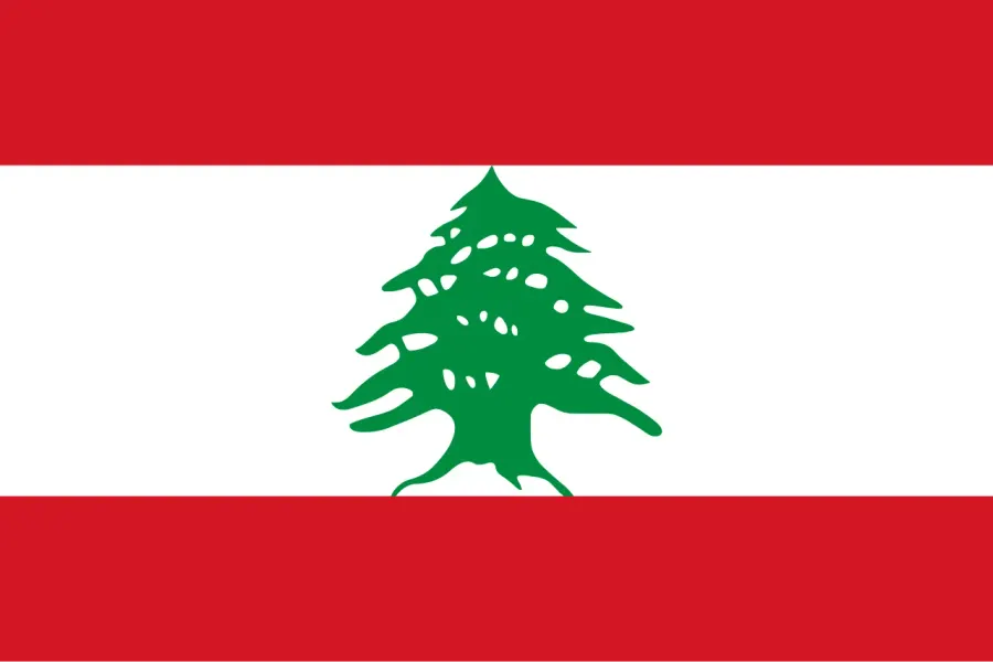 La carte Équipe du Liban de football