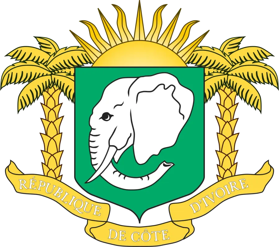 La carte Armoiries de la Côte d'Ivoire