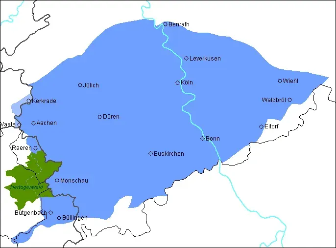La carte Francique ripuaire