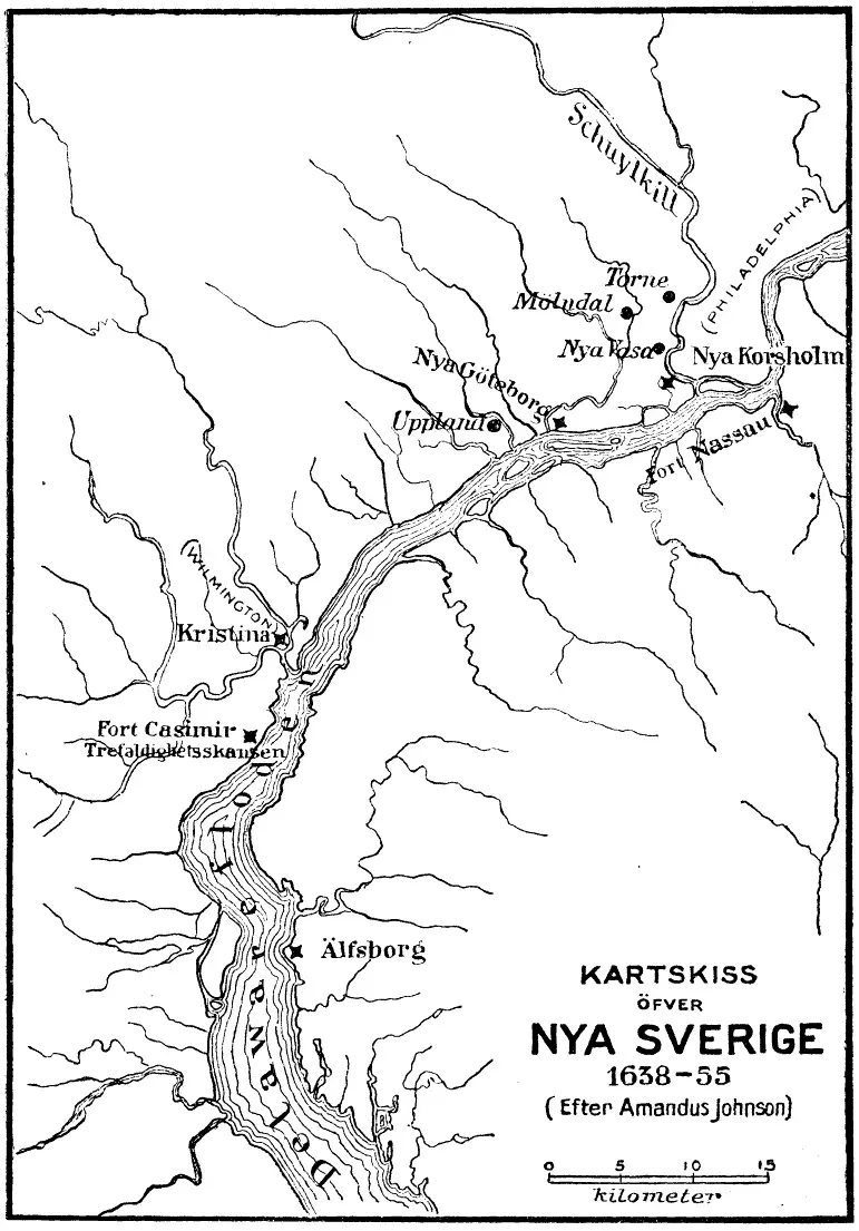 La carte Nouvelle-Suède