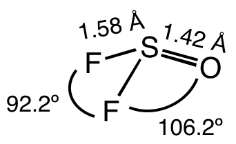 La carte Fluorure de thionyle