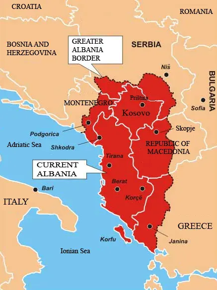 The Greater Albania card
