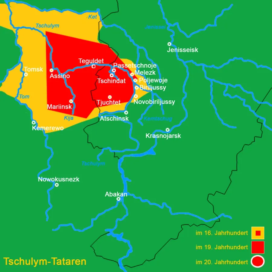 La carte Tchoulym