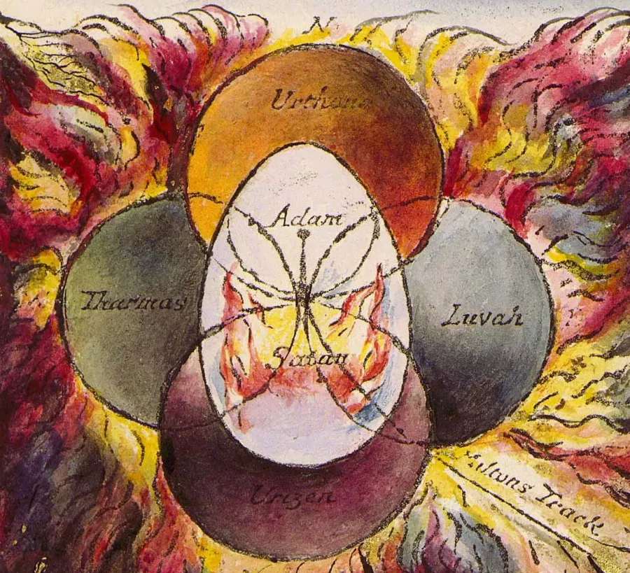 La carte Mythologie de William Blake