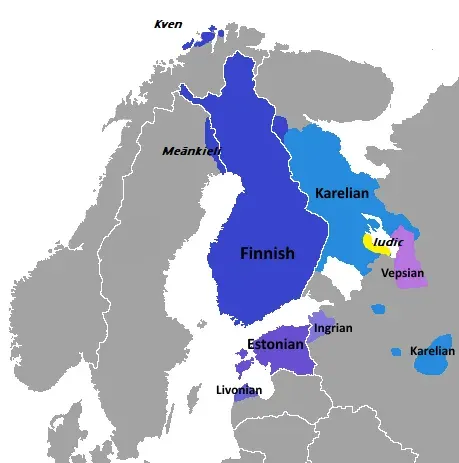 The Finnic languages card