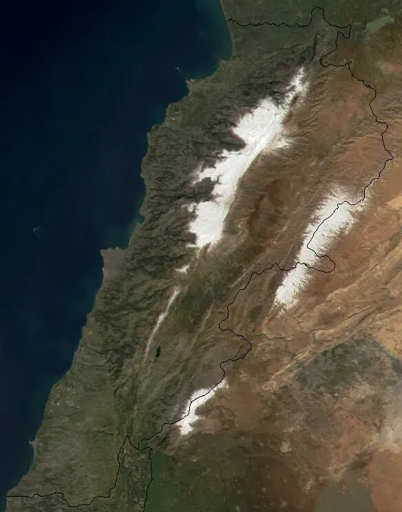 La carte Mont Liban
