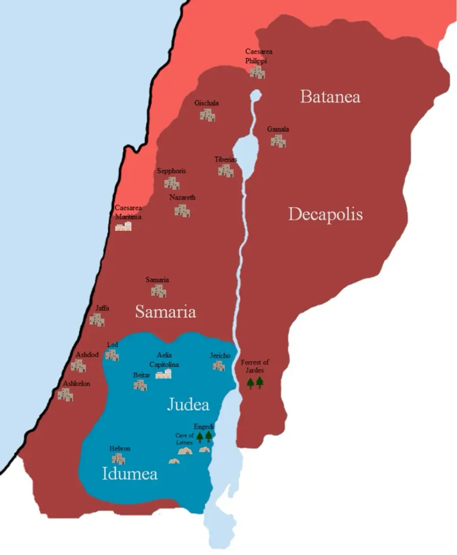 La carte Révolte de Bar Kokhba