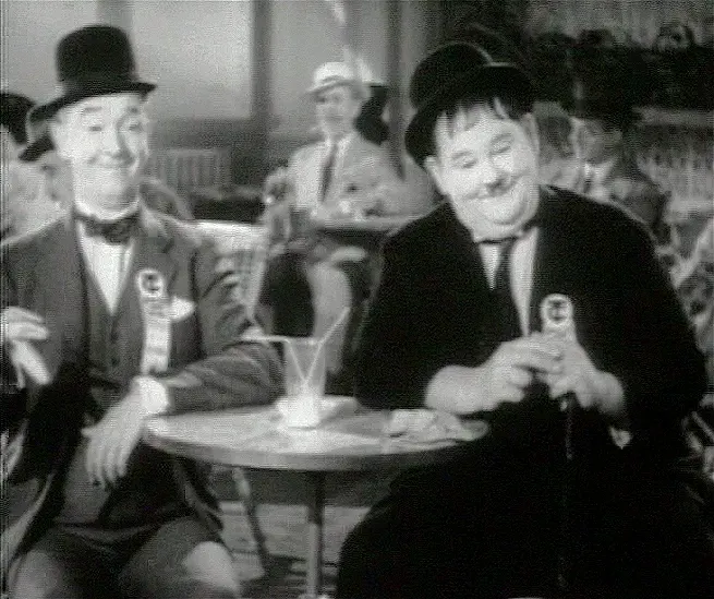 The Laurel and Hardy card