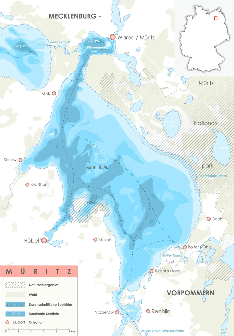 La carte Lac Müritz